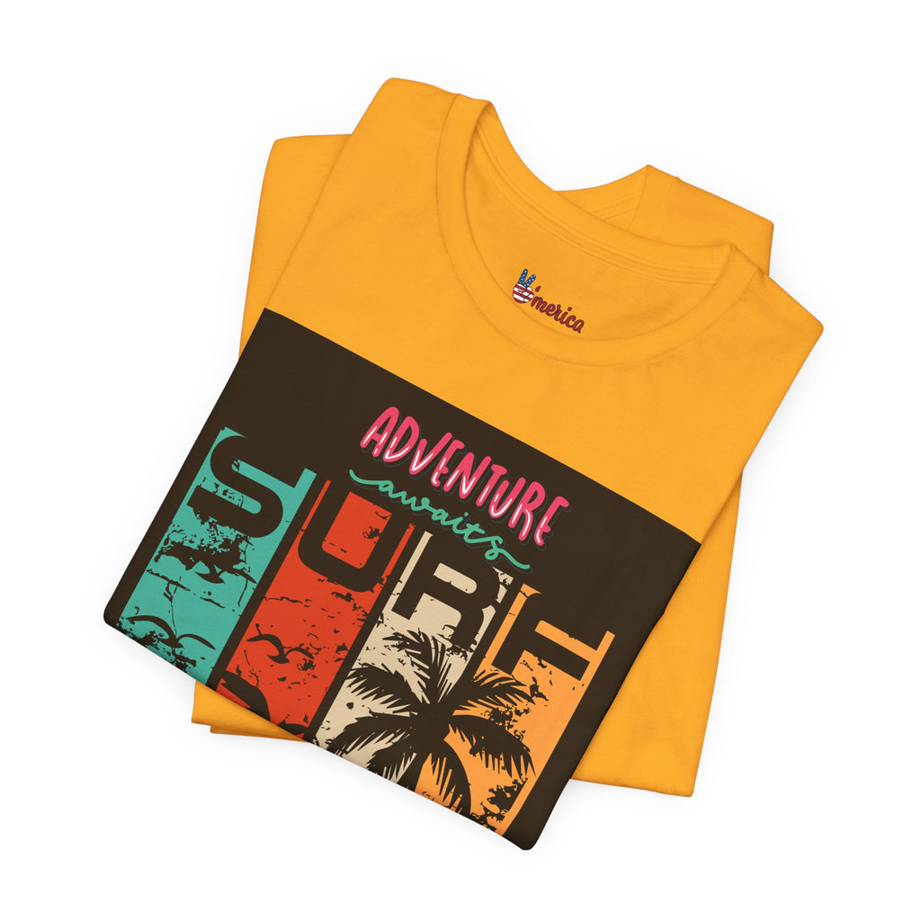 California Surf Palm Trees T-Shirt | Adventure Awaits Graphic Tee