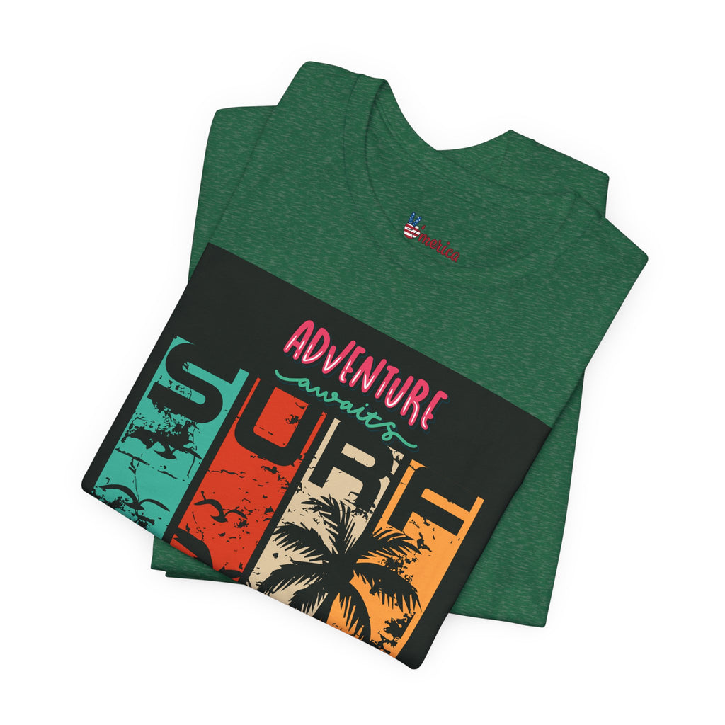 California Surf Palm Trees T-Shirt | Adventure Awaits Graphic Tee