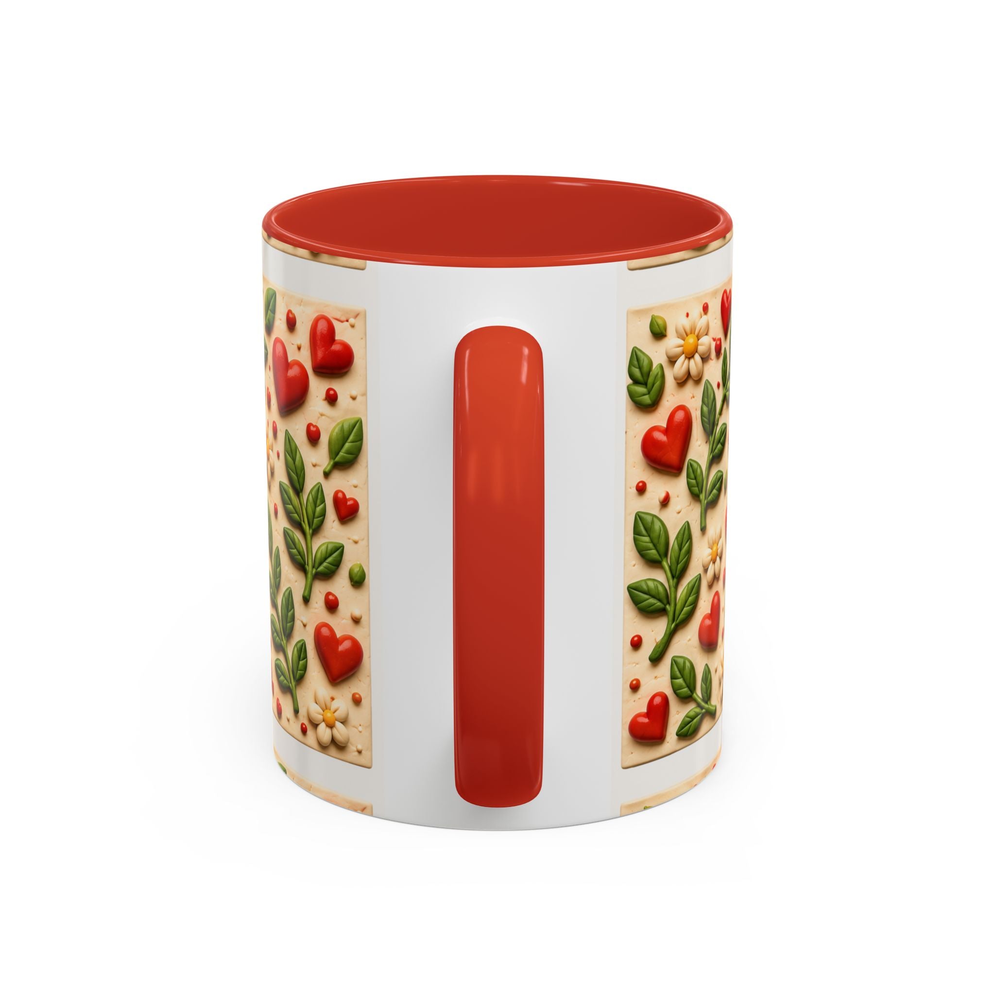 Accent Coffee Mug — "Lover Energy" Strawberry Floral Ceramic Mug (11/15oz)