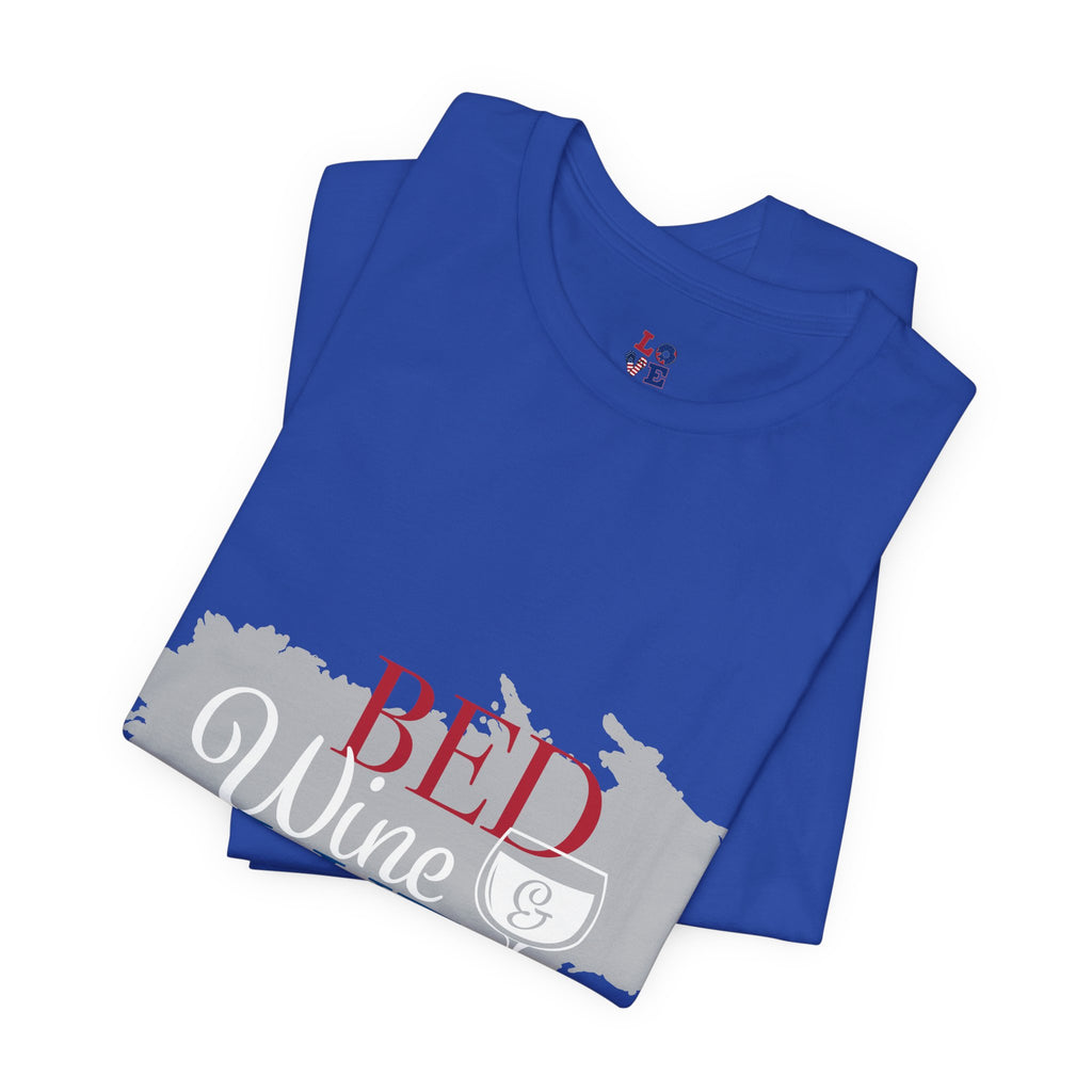 Patriotic 'Red Wine & Blue' Tee — LOVE American Flag Graphic T-Shirt