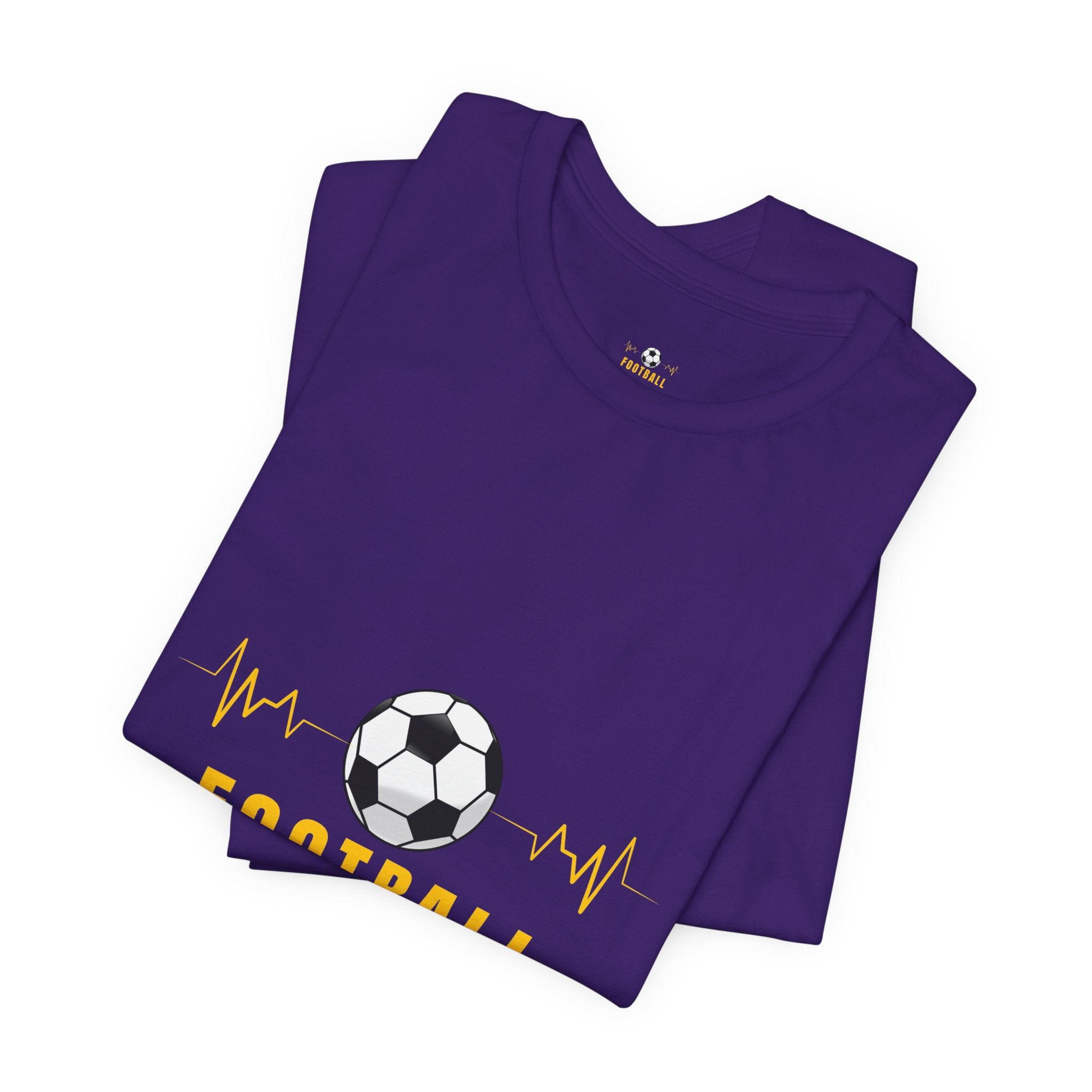 Football heartbeat soccer ball Tee | Real Football Lover back