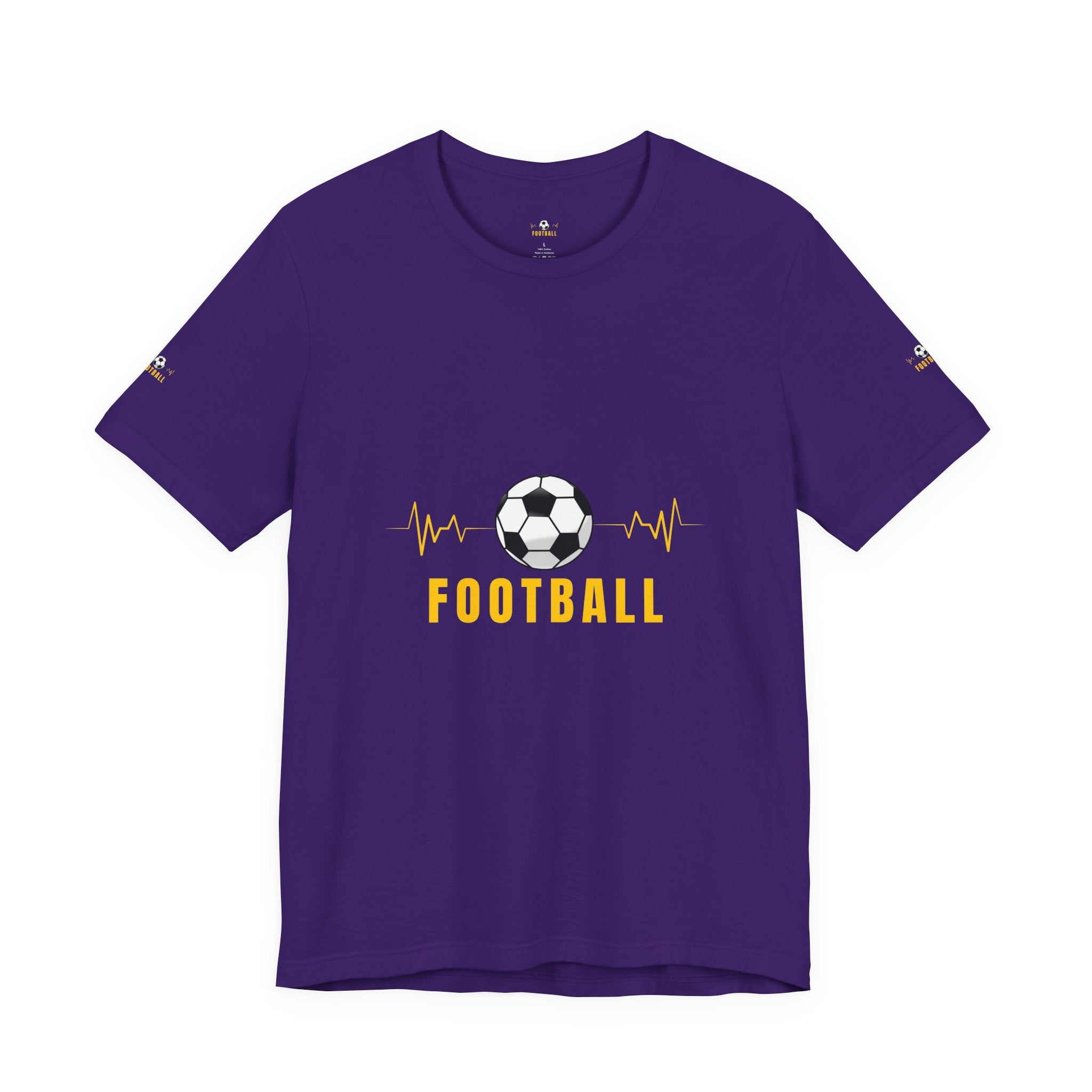 Football heartbeat soccer ball Tee | Real Football Lover back