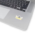 Football Soccer Ball Sticker — Yellow Pulse Kiss-Cut Decal for Laptops & Gear