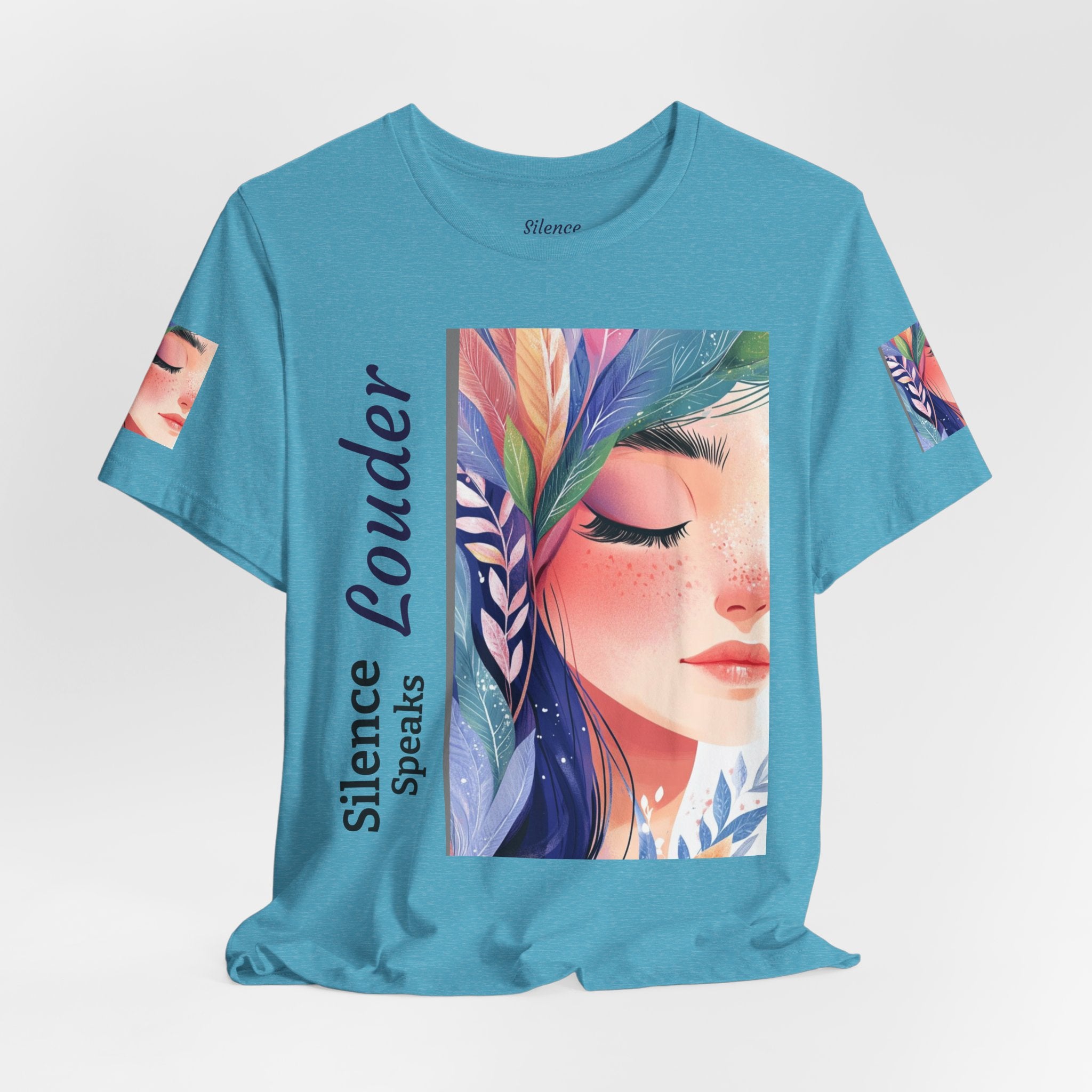 Silence Speaks Tee — "Silence is Powerful" Artistic Portrait T-Shirt