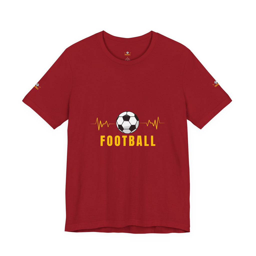 Football heartbeat soccer ball Tee | Real Football Lover back