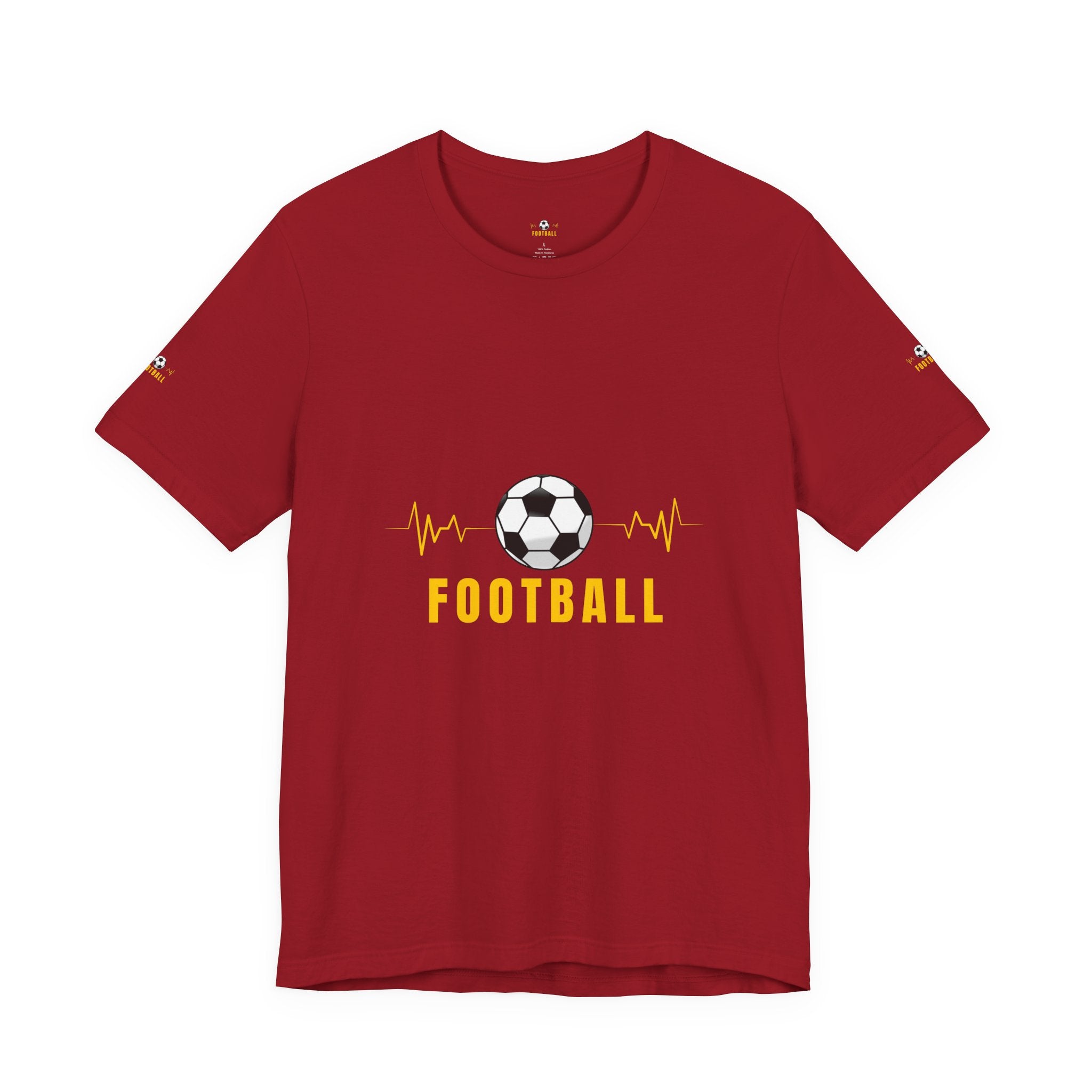 Football heartbeat soccer ball Tee | Real Football Lover back