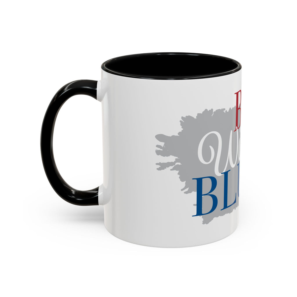 Accent Coffee Mug — “Red Wine & Blue” Patriotic Wine Lover 11/15oz Mug