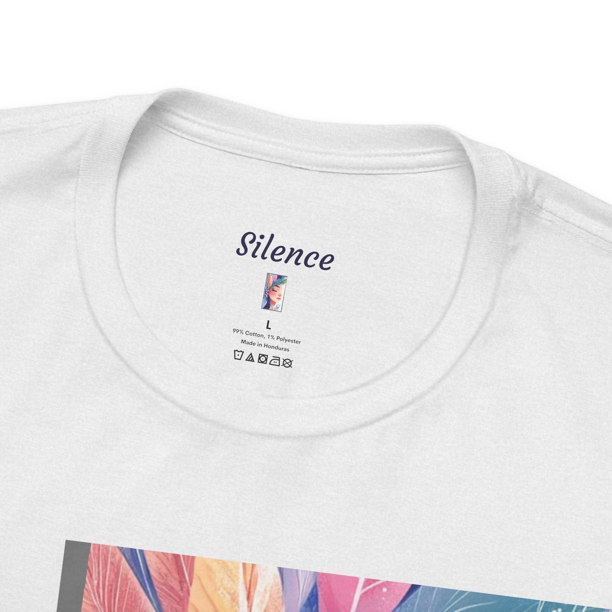 Silence Speaks Tee — "Silence is Powerful" Artistic Portrait T-Shirt