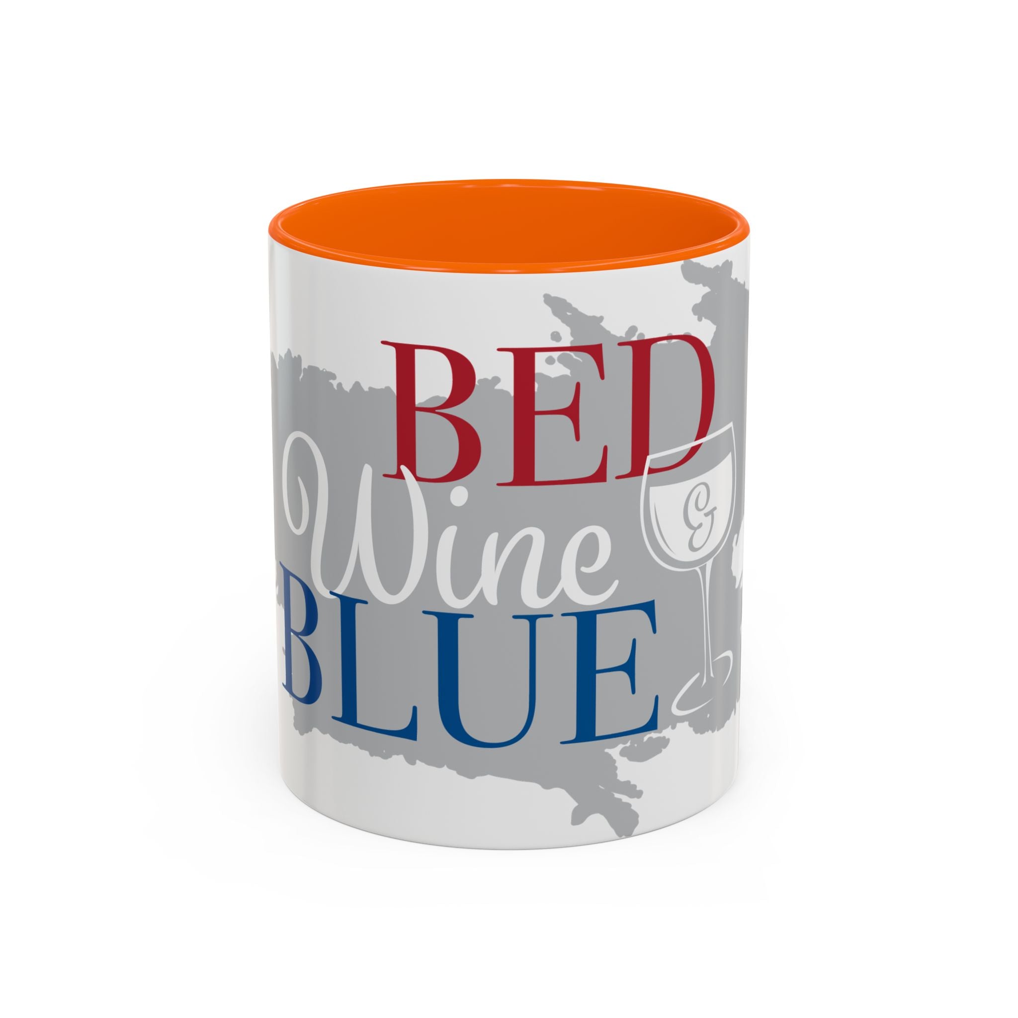 Accent Coffee Mug — “Red Wine & Blue” Patriotic Wine Lover 11/15oz Mug