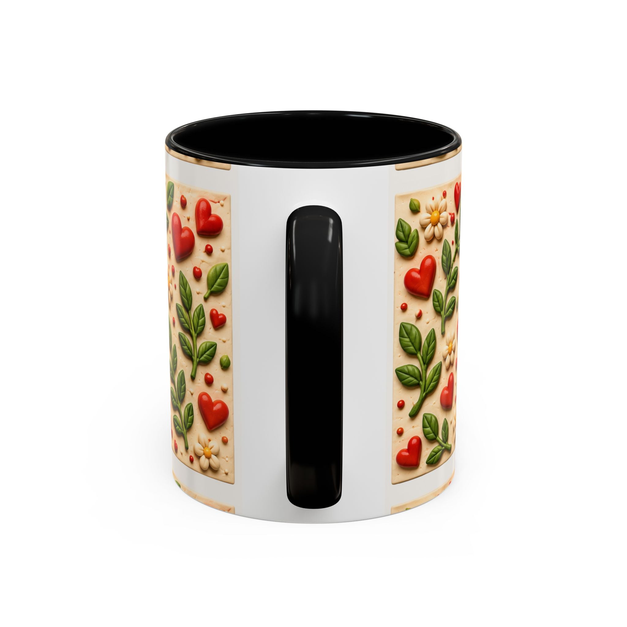 Accent Coffee Mug — "Lover Energy" Strawberry Floral Ceramic Mug (11/15oz)