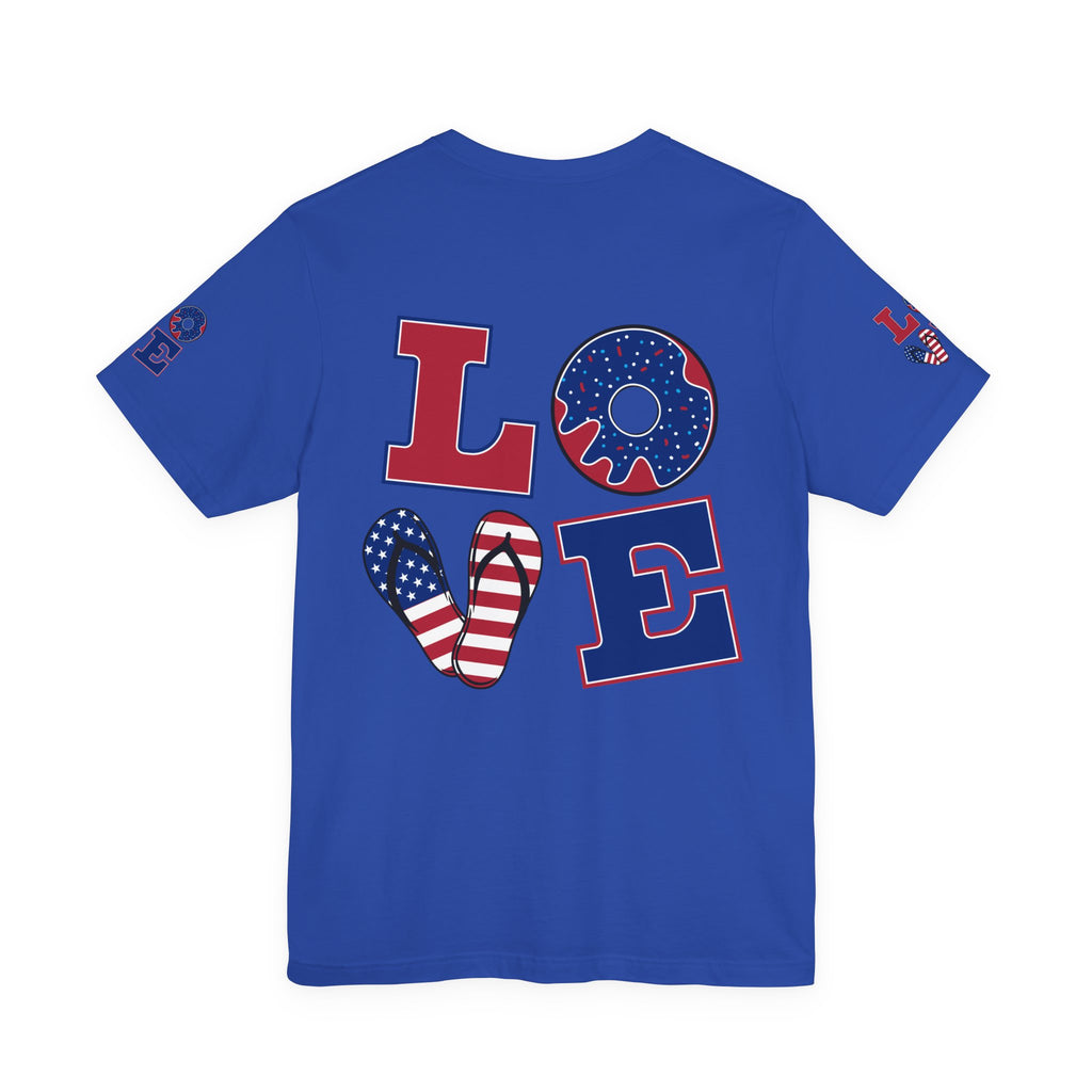 Patriotic 'Red Wine & Blue' Tee — LOVE American Flag Graphic T-Shirt
