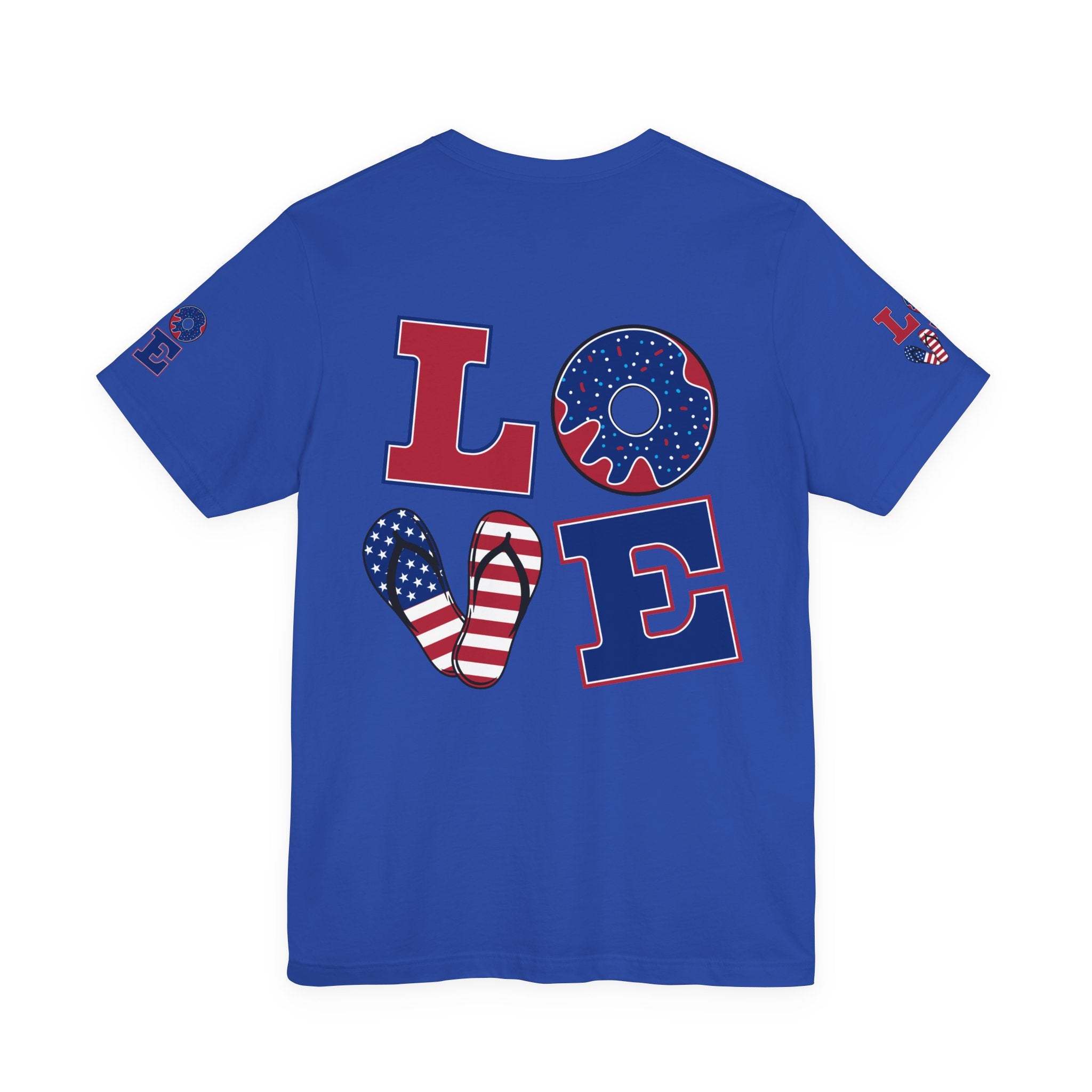 Patriotic 'Red Wine & Blue' Tee — LOVE American Flag Graphic T-Shirt