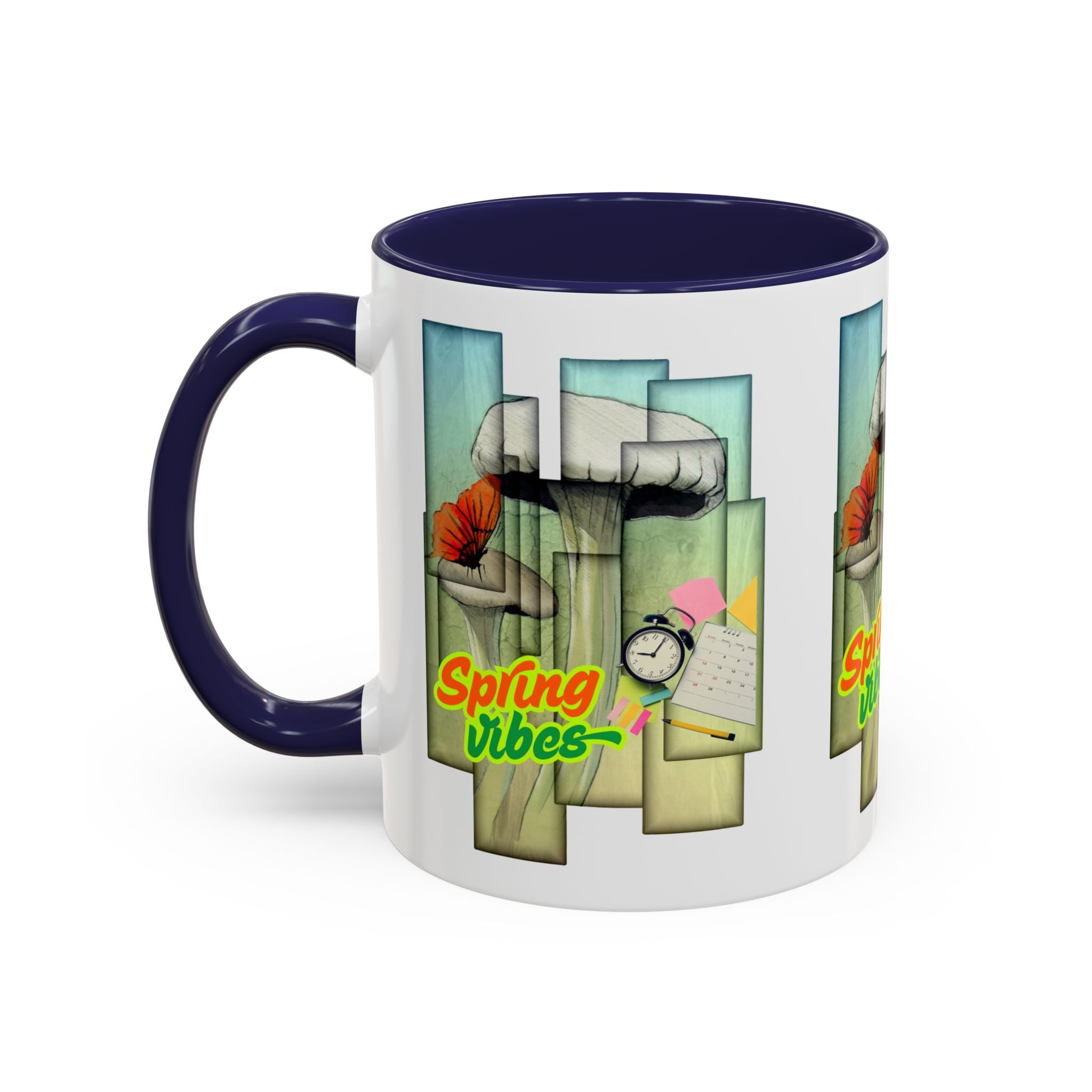 Spring Vibes Coffee Mug — Floral Retro Accent Mug (11/15oz)