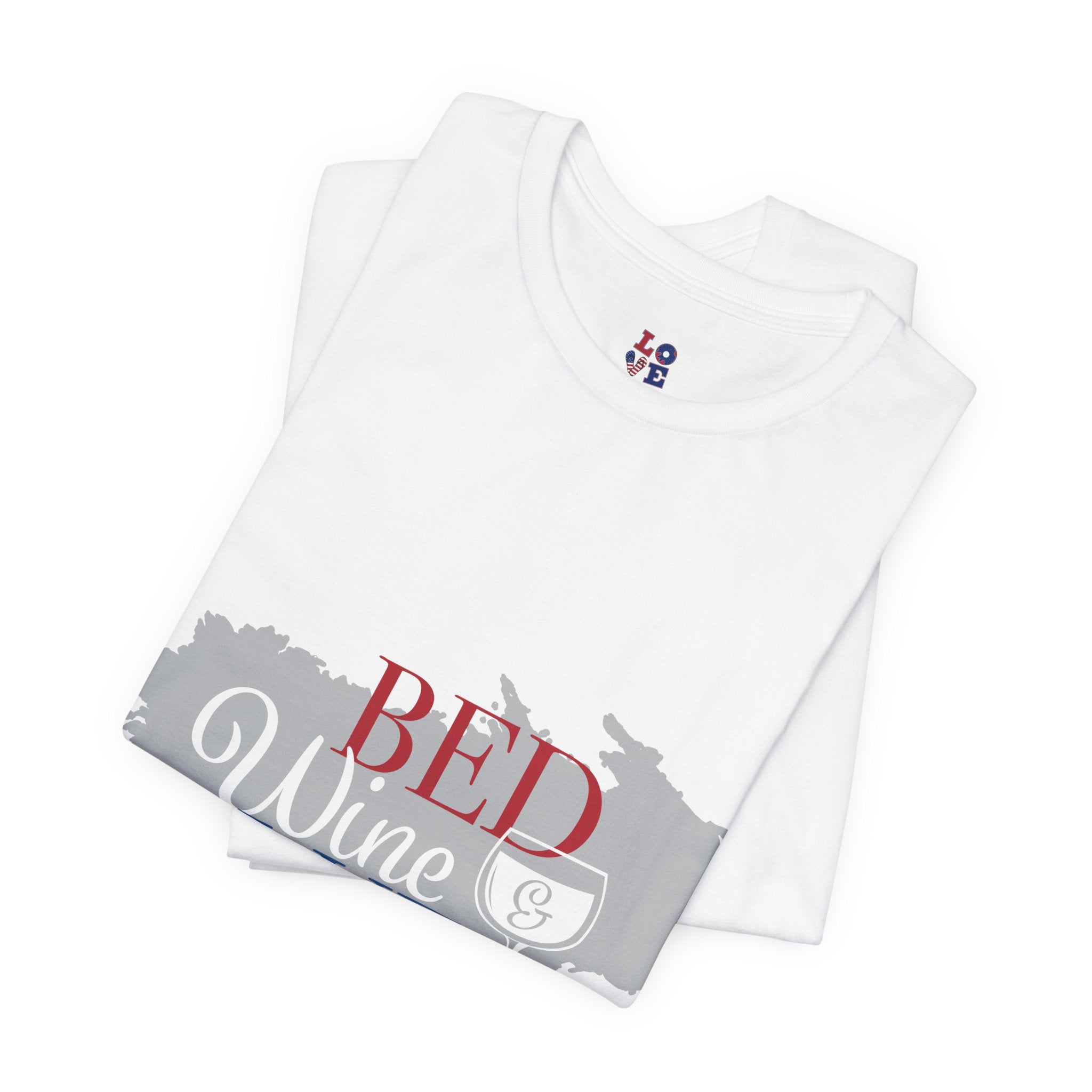 Patriotic 'Red Wine & Blue' Tee — LOVE American Flag Graphic T-Shirt