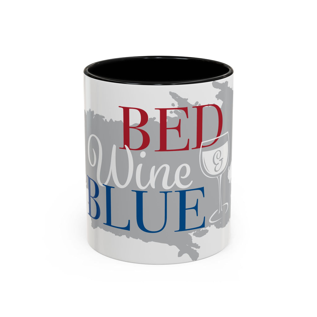 Accent Coffee Mug — “Red Wine & Blue” Patriotic Wine Lover 11/15oz Mug
