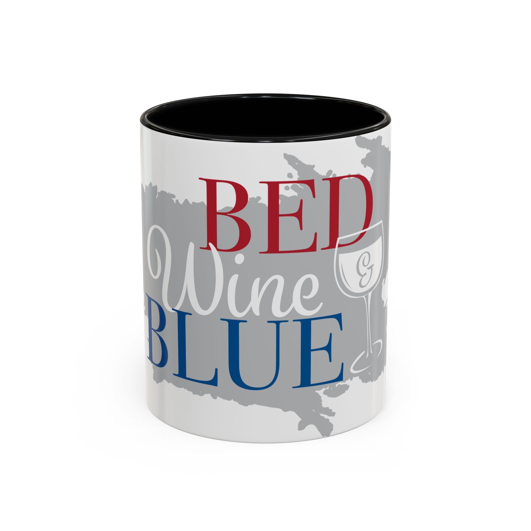 Accent Coffee Mug — “Red Wine & Blue” Patriotic Wine Lover 11/15oz Mug