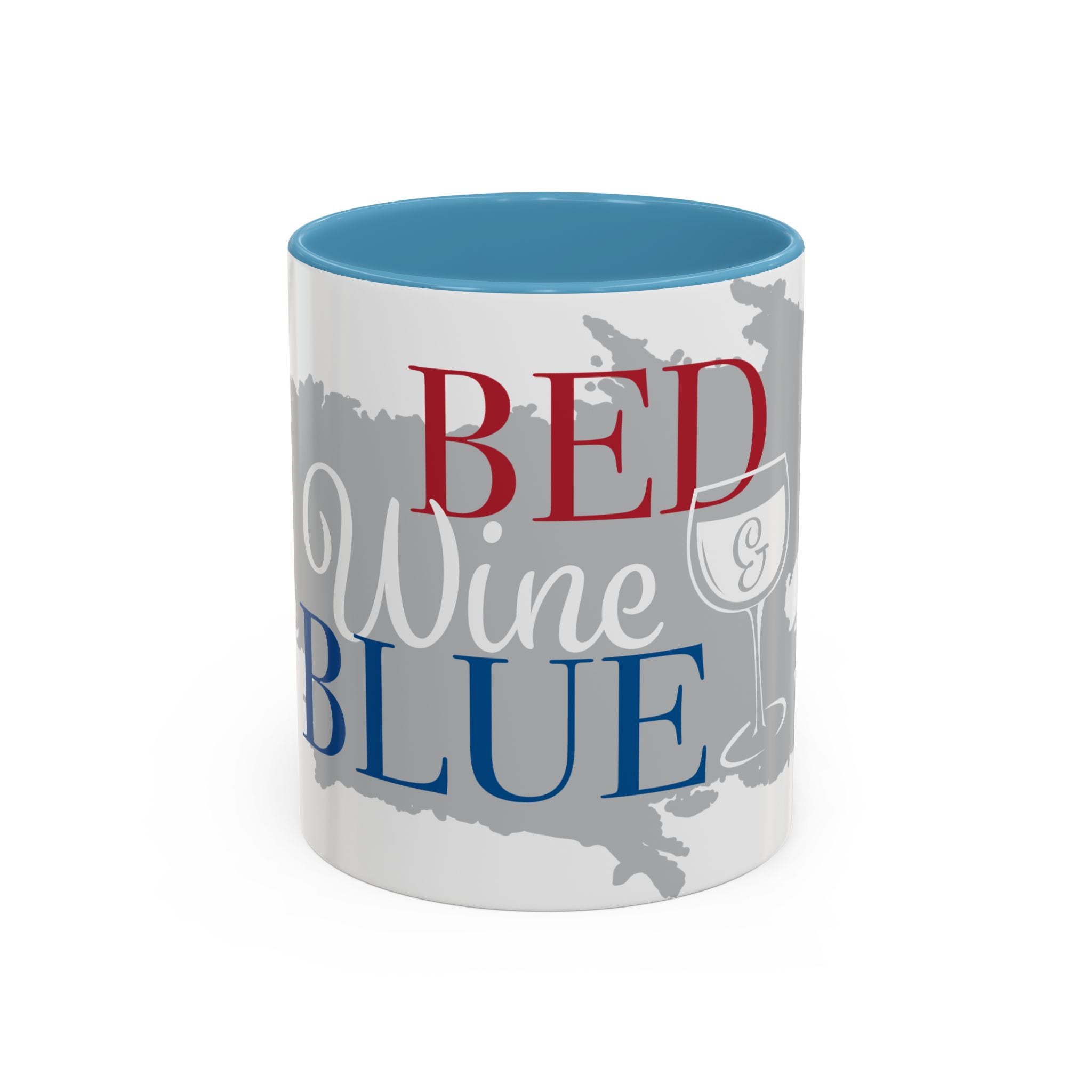 Accent Coffee Mug — “Red Wine & Blue” Patriotic Wine Lover 11/15oz Mug