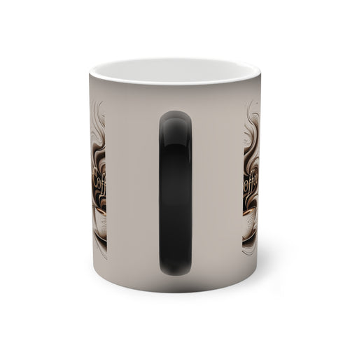 Color Changing Coffee Mug 11oz | Heat Reveal Magic Mug | Steaming Coffee Design | Unique Gift