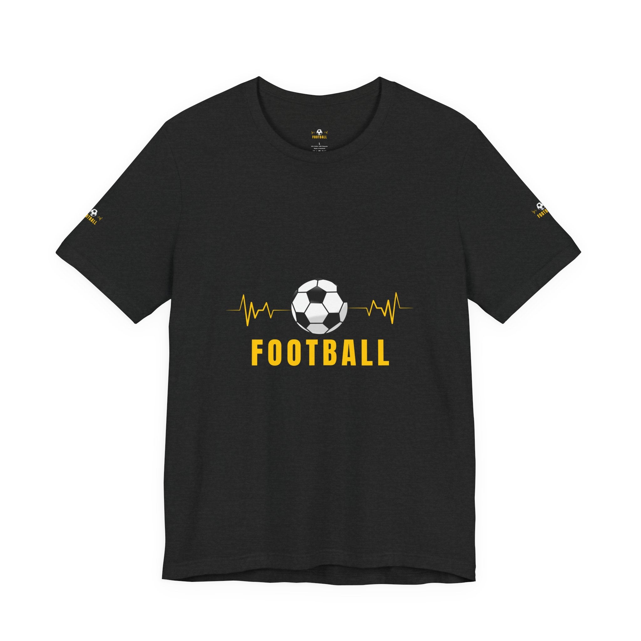 Football heartbeat soccer ball Tee | Real Football Lover back