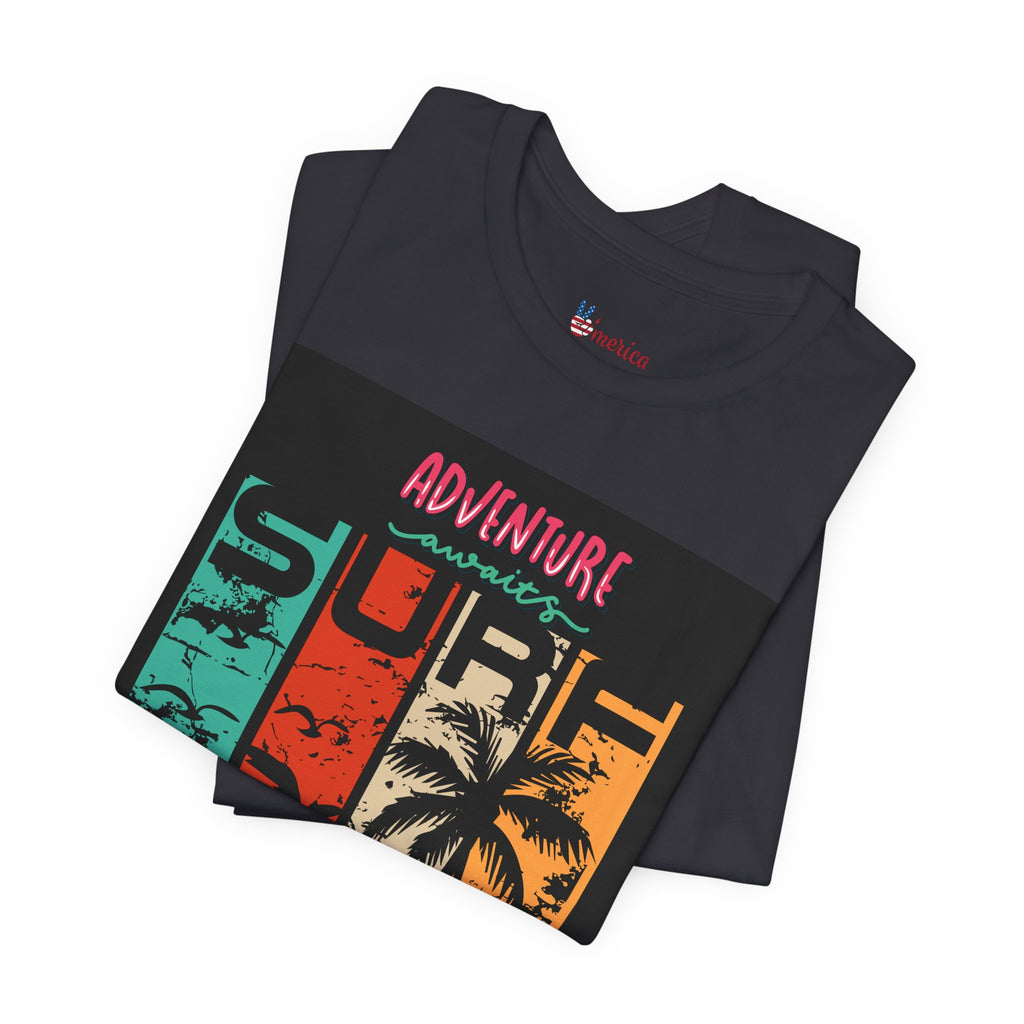 California Surf Palm Trees T-Shirt | Adventure Awaits Graphic Tee