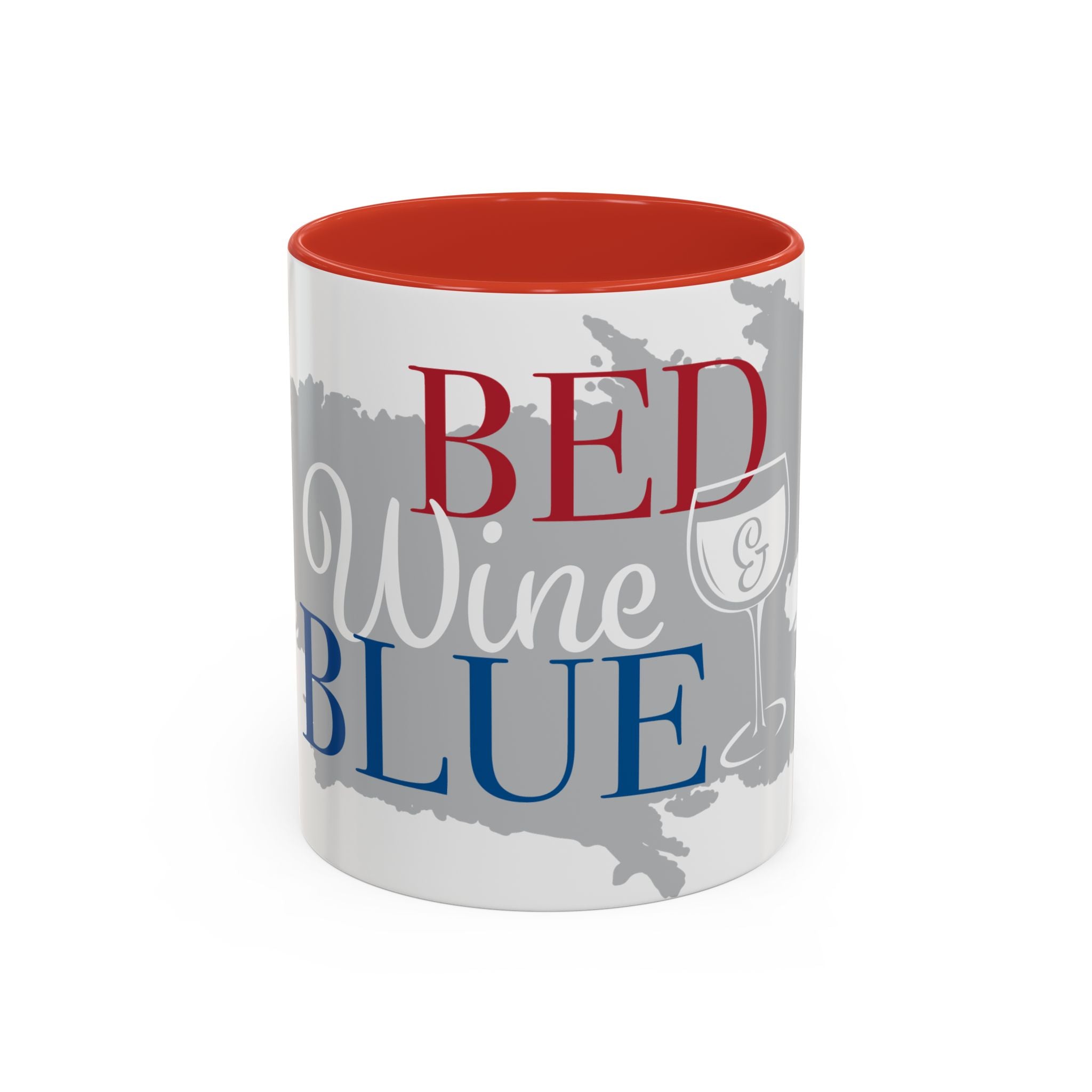 Accent Coffee Mug — “Red Wine & Blue” Patriotic Wine Lover 11/15oz Mug
