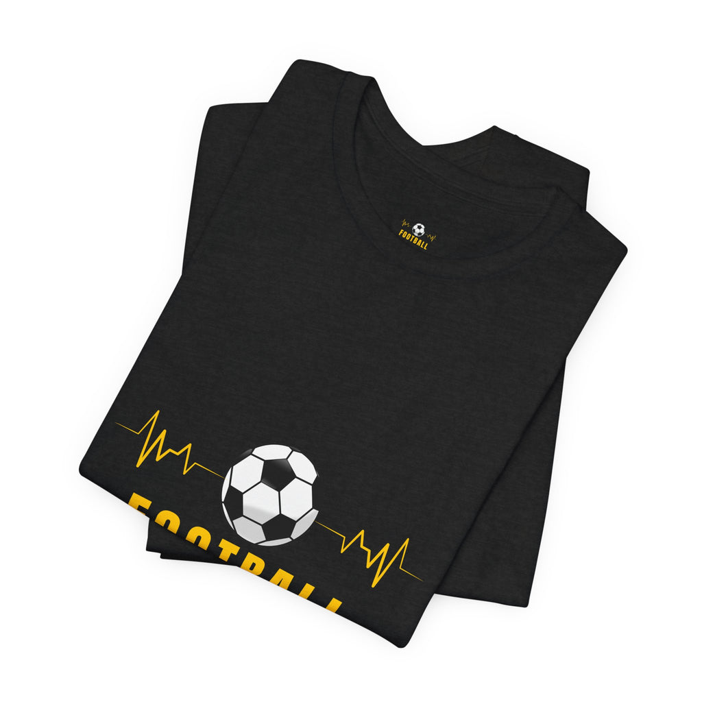Football heartbeat soccer ball Tee | Real Football Lover back