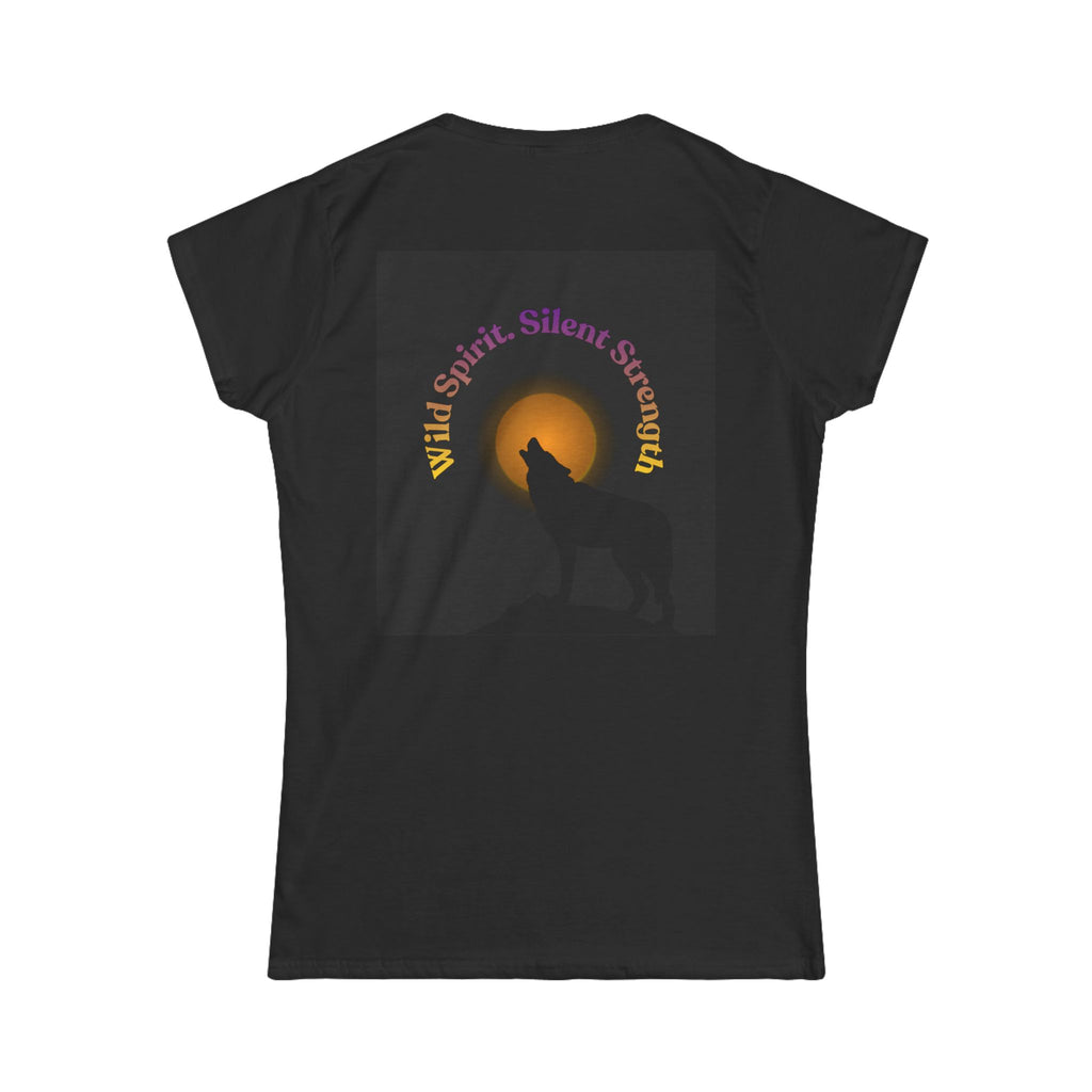 Women’s Tee - 'Animals Teach Us to Be Human Beings' Moonlight Wolf Graphic