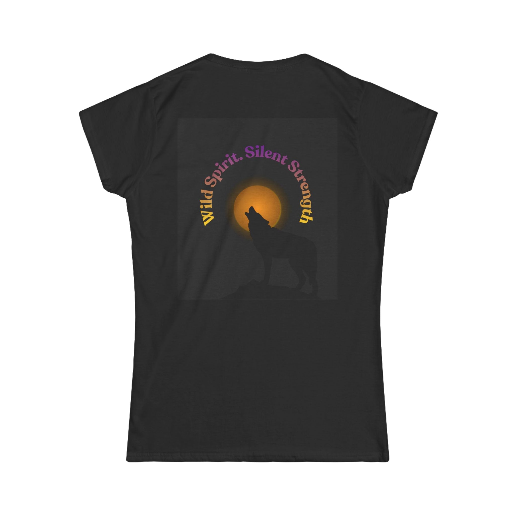 Women’s Tee - 'Animals Teach Us to Be Human Beings' Moonlight Wolf Graphic