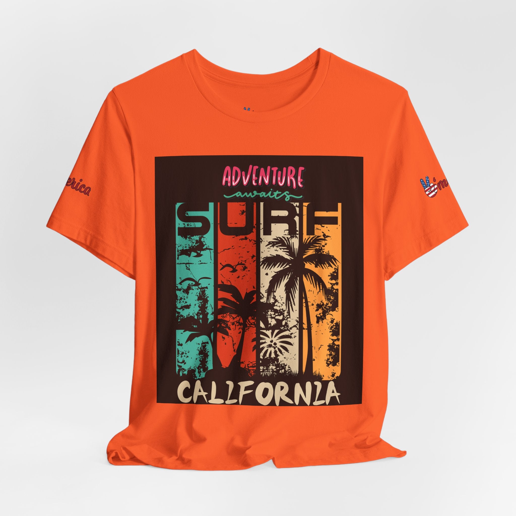 California Surf Palm Trees T-Shirt | Adventure Awaits Graphic Tee