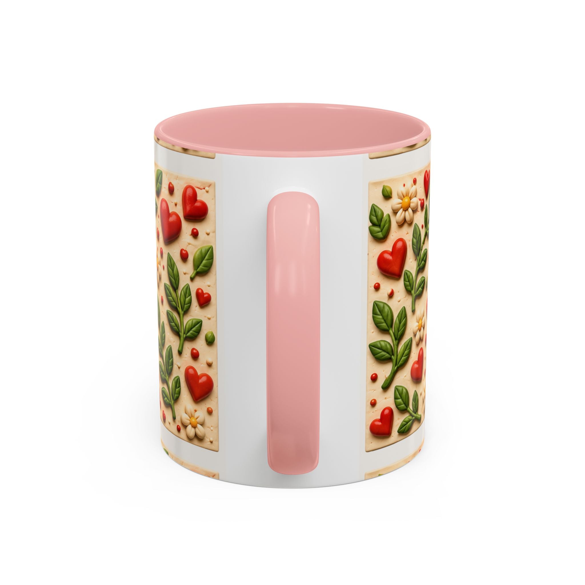 Accent Coffee Mug — "Lover Energy" Strawberry Floral Ceramic Mug (11/15oz)