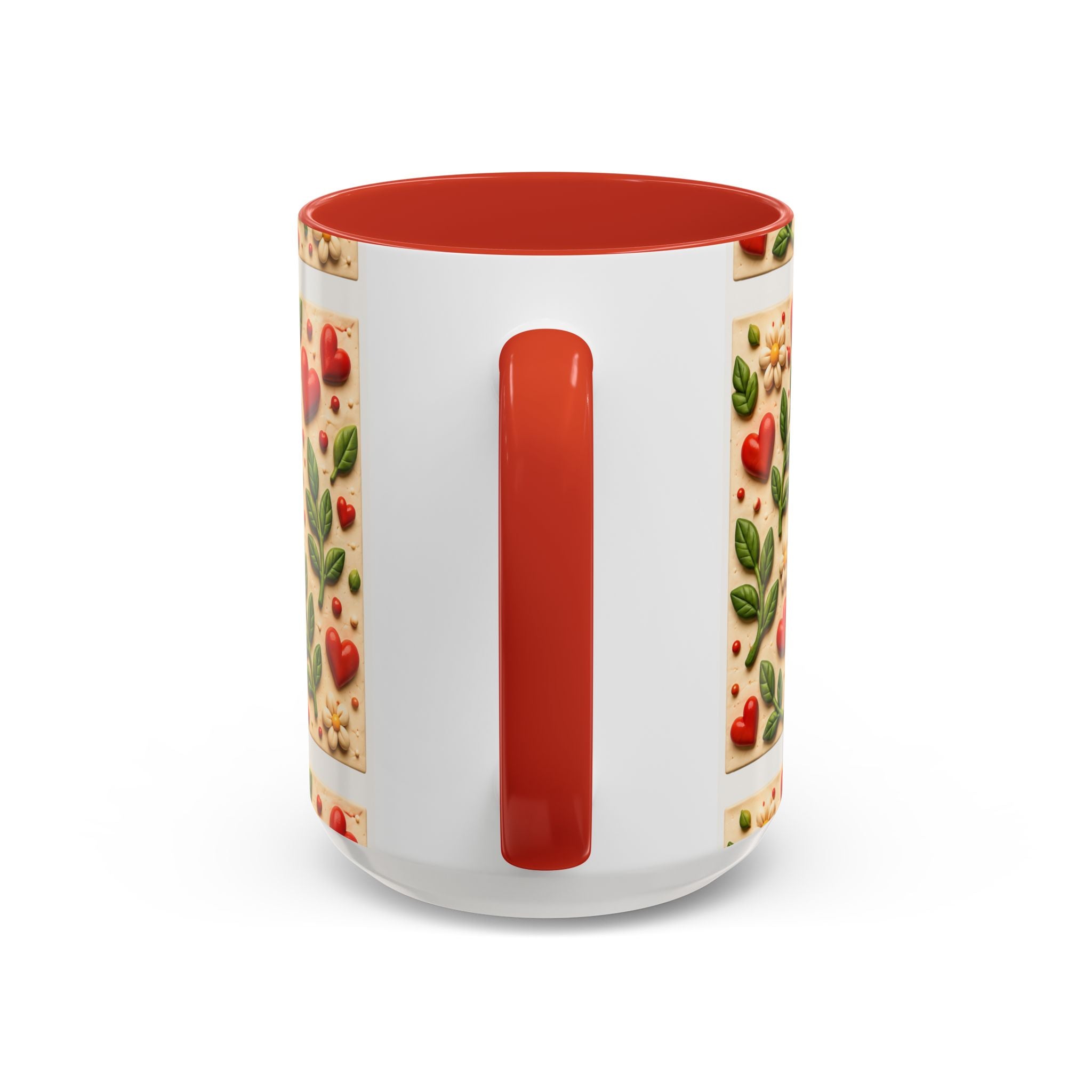 Accent Coffee Mug — "Lover Energy" Strawberry Floral Ceramic Mug (11/15oz)