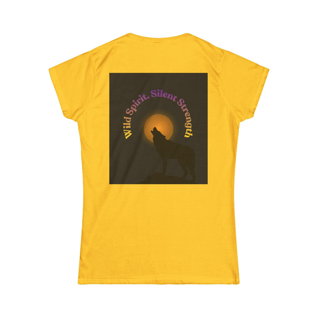 Women’s Tee - 'Animals Teach Us to Be Human Beings' Moonlight Wolf Graphic