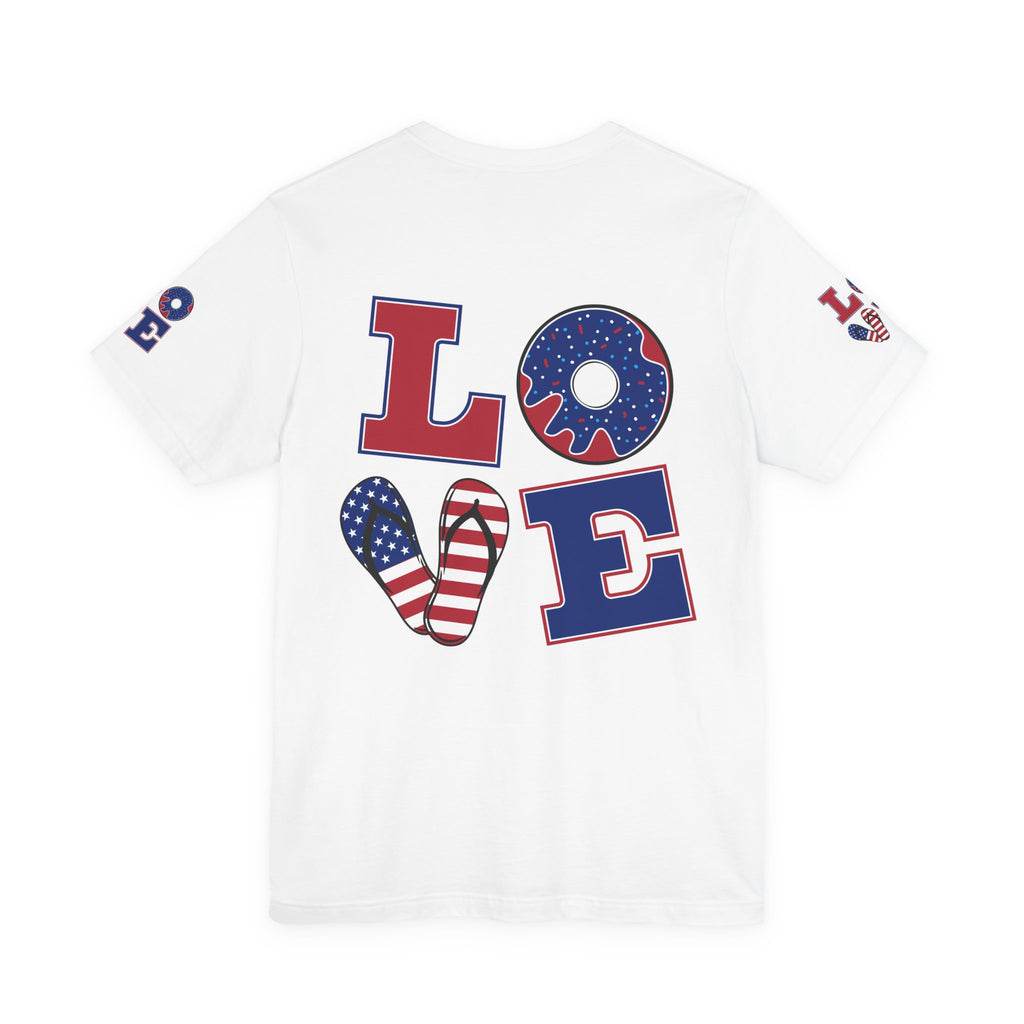 Patriotic 'Red Wine & Blue' Tee — LOVE American Flag Graphic T-Shirt