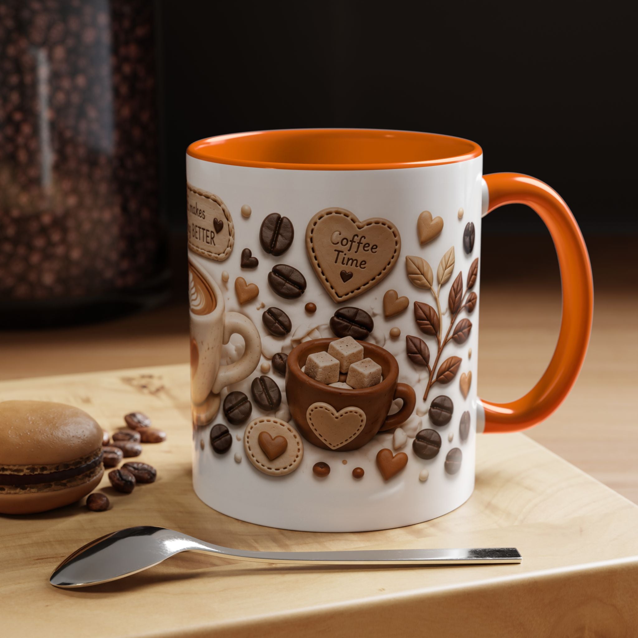 Coffee Makes Everything Better Mug | Cute Ceramic Accent Coffee Cup | Gift | 11oz & 15oz