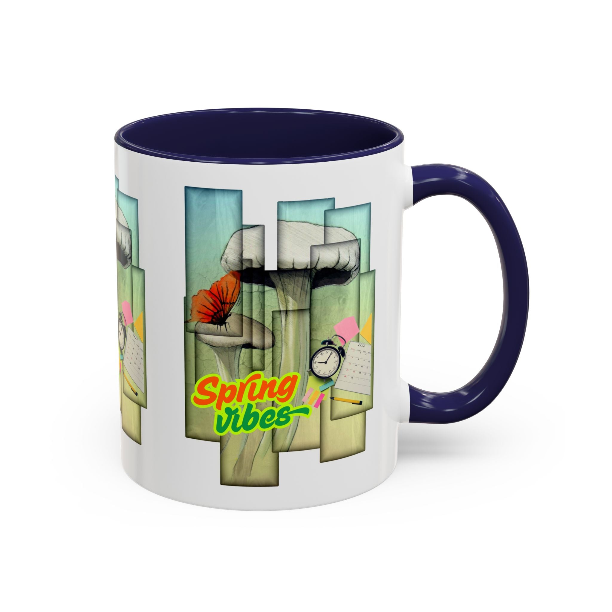 Spring Vibes Coffee Mug — Floral Retro Accent Mug (11/15oz)