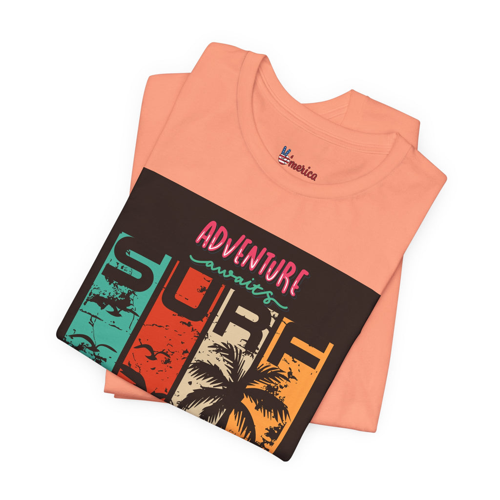 California Surf Palm Trees T-Shirt | Adventure Awaits Graphic Tee