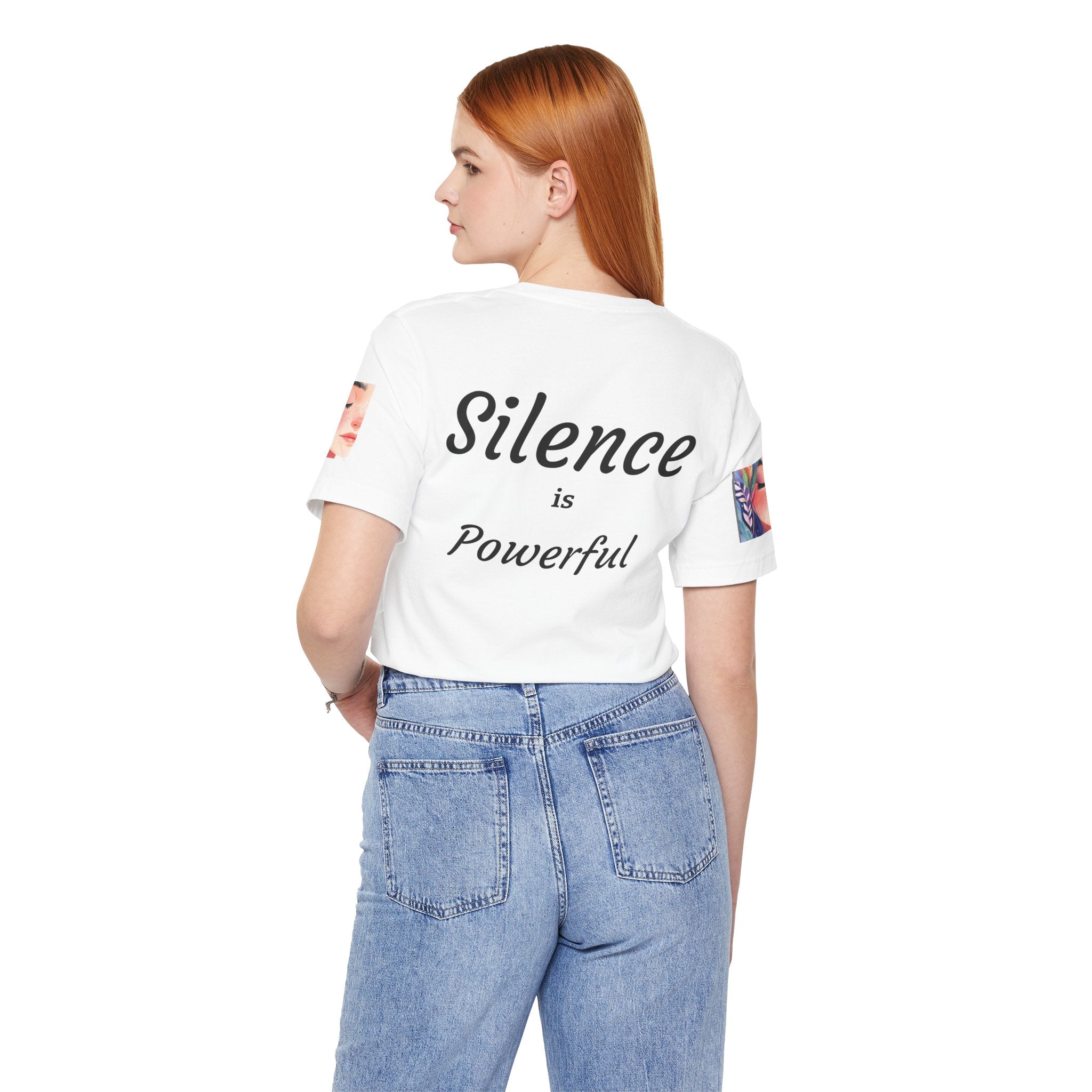 Silence Speaks Tee — "Silence is Powerful" Artistic Portrait T-Shirt